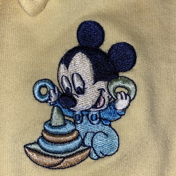 Disney Mickey Mouse yellow short sleeve button down collared shirt 3/6m - Picture 4 of 7